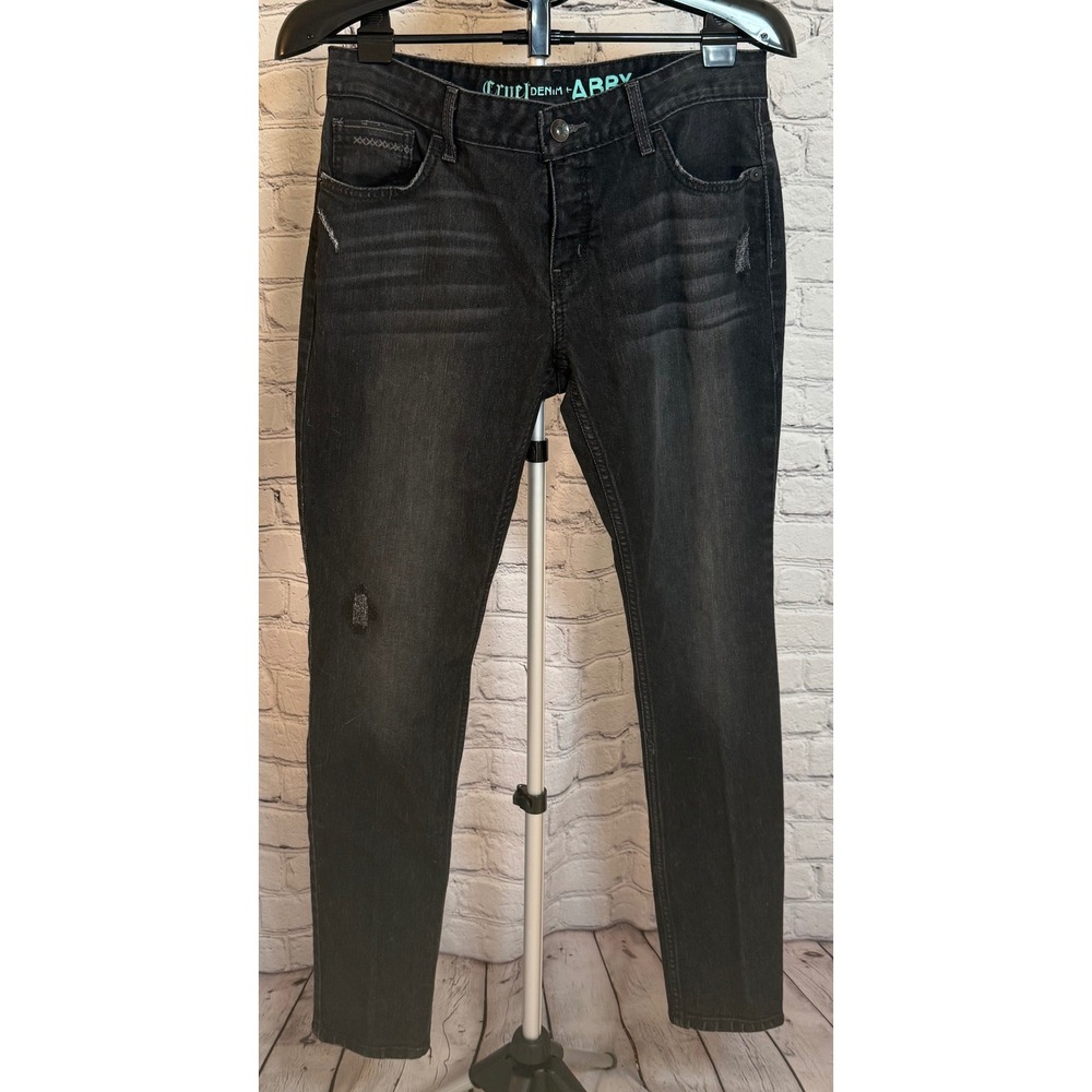 Cruel Denim Abby‎ Skinny Jeans Womens 30/9 R Faded Black Distressed